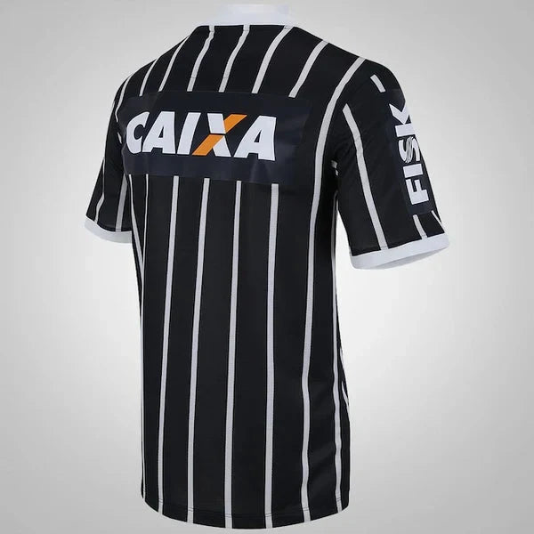 Jersey Retrô Corinthians Away 2013 Preta/Branca Men's