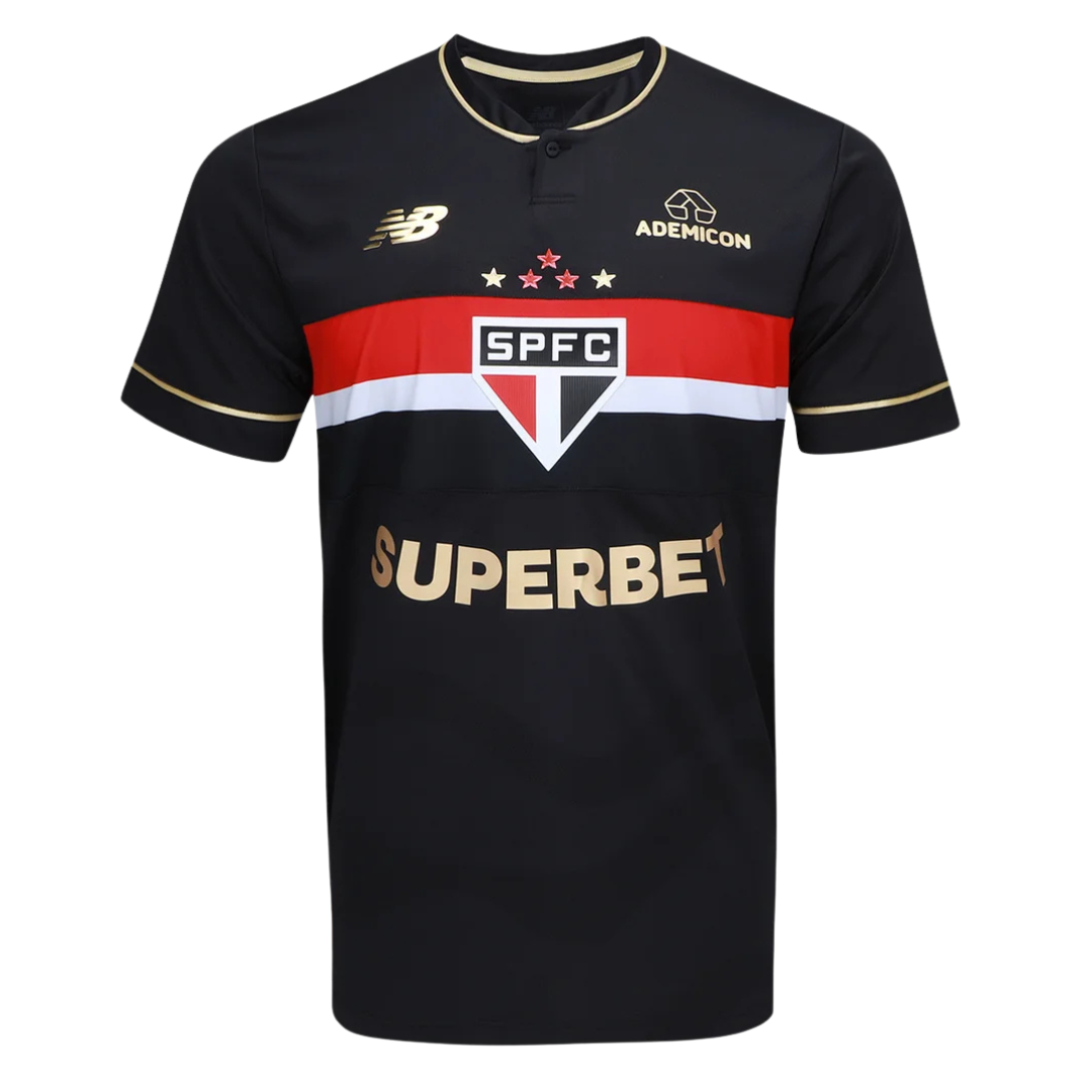 Jersey Sao Paulo Tricolor Third 25/26 - Preta - Fan version