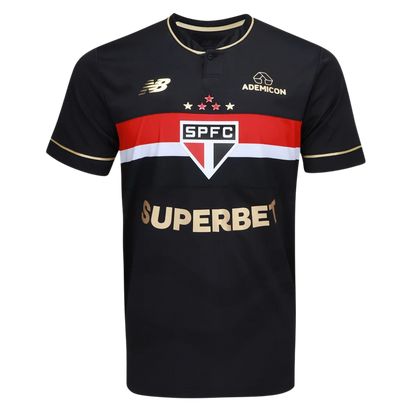 Jersey Sao Paulo Tricolor Third 25/26 - Preta - Fan version