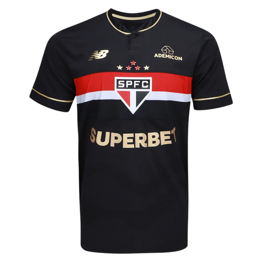 Jersey Sao Paulo Tricolor Third 25/26 - Preta - Fan version