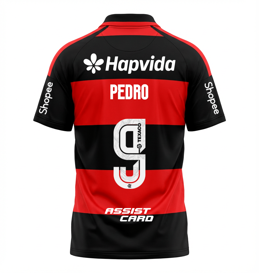 Flamengo 26/27 Home Jersey #9 PEDRO - with Sponsors - Fan Version