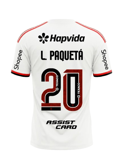 Flamengo 26/27 Away Jersey #20 PAQUETA - with Sponsors - Fan Version