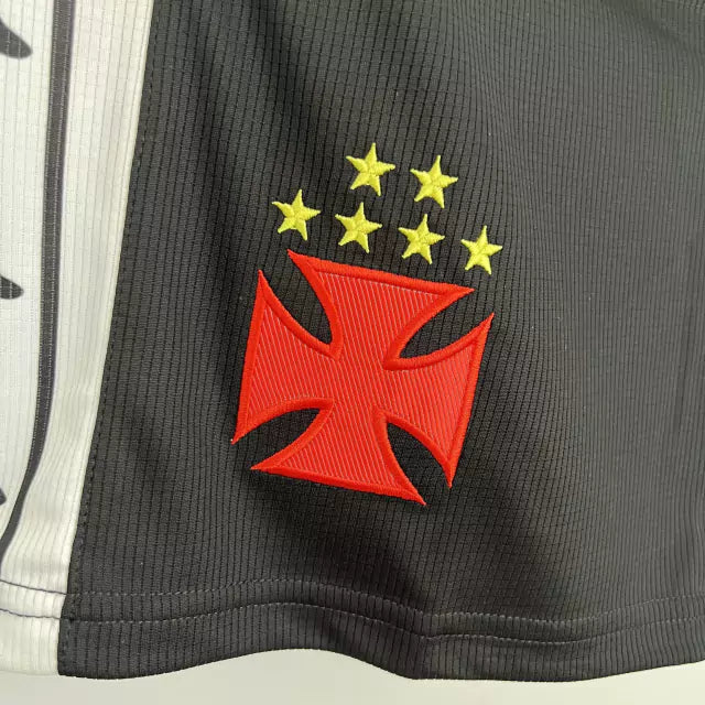 Short Vasco da Gama Retrô 2000 - Masculino - Preto e Branco