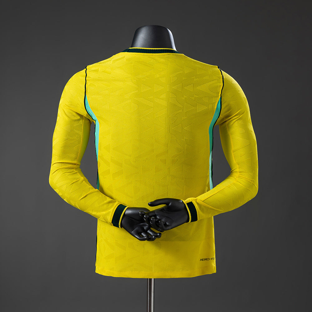 Brazil 2026 Home Player Version Long-Sleeve Jersey [Slim Fit]