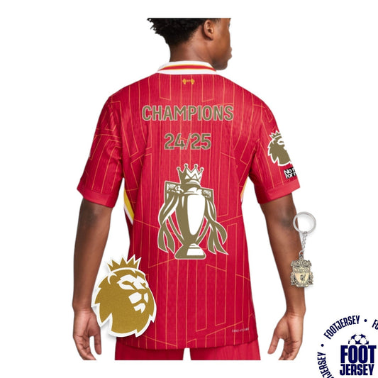Liverpool Home Jersey 2024/2025 - CHAMPIONS 24/25 & Gold Trophy