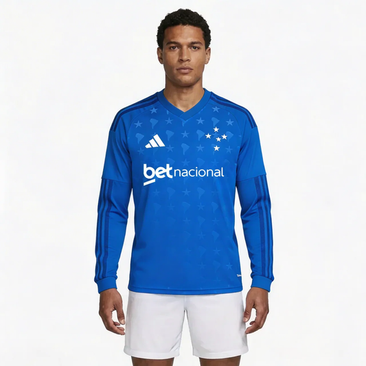 Cruzeiro I 26/27 Long Sleeve - Azul Royal - Fan Version COM Patrocinio