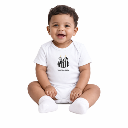 Body Baby Santos White 2026 Torcida Baby