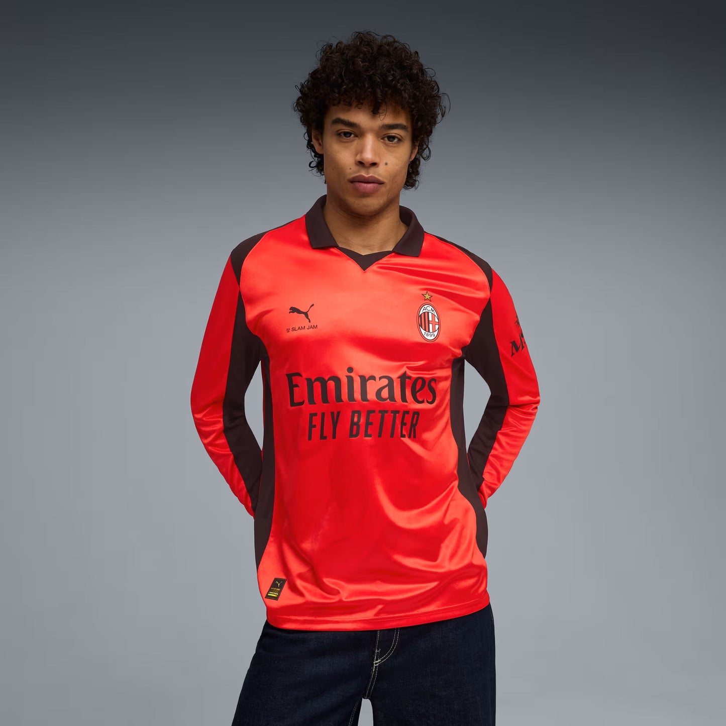 AC MILAN x SLAM JAM Long Sleeve Jersey Red