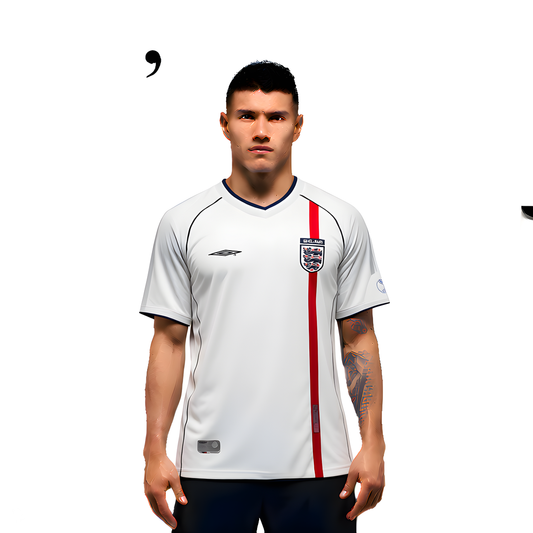 England 2002 I Home Jersey - Retro Version