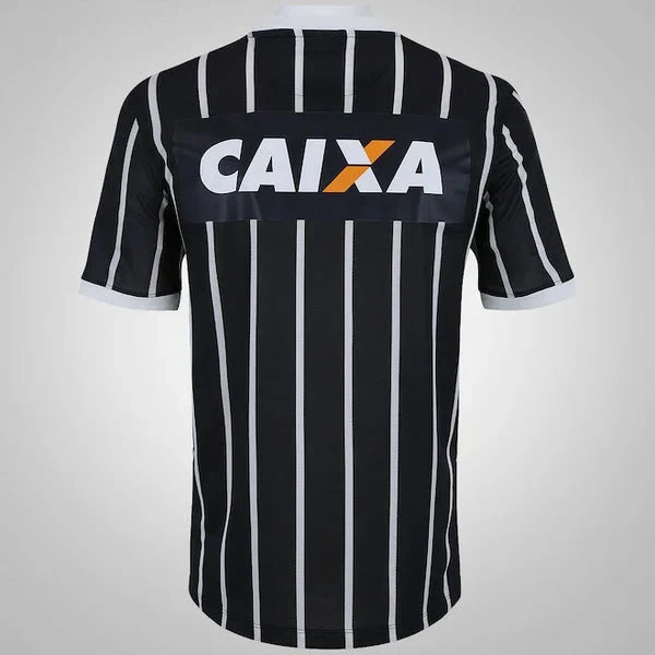 Jersey Retrô Corinthians Away 2013 Preta/Branca Men's