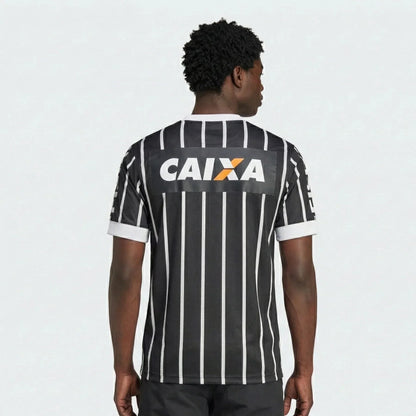 Jersey Retrô Corinthians Away 2013 Preta/Branca Men's