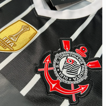 Jersey Retrô Corinthians Away 2013 Preta/Branca Men's