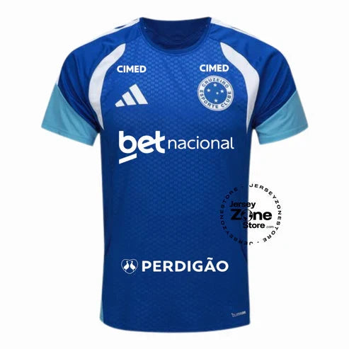 Camisa Cruzeiro Treino Atleta 2026 - com Patrocínios
