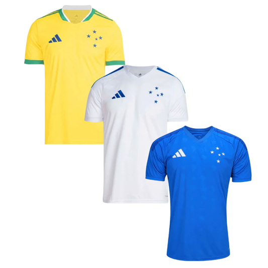 Combo 3 Jerseys Cruzeiro 2026/27 - Kit 3 - Fan Version