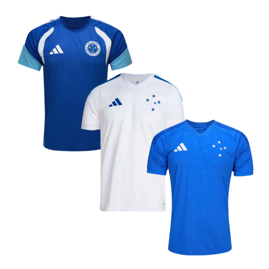Combo 3 Jerseys Cruzeiro Home, Away & Training 2026/27 - Kit 3 - Fan Version