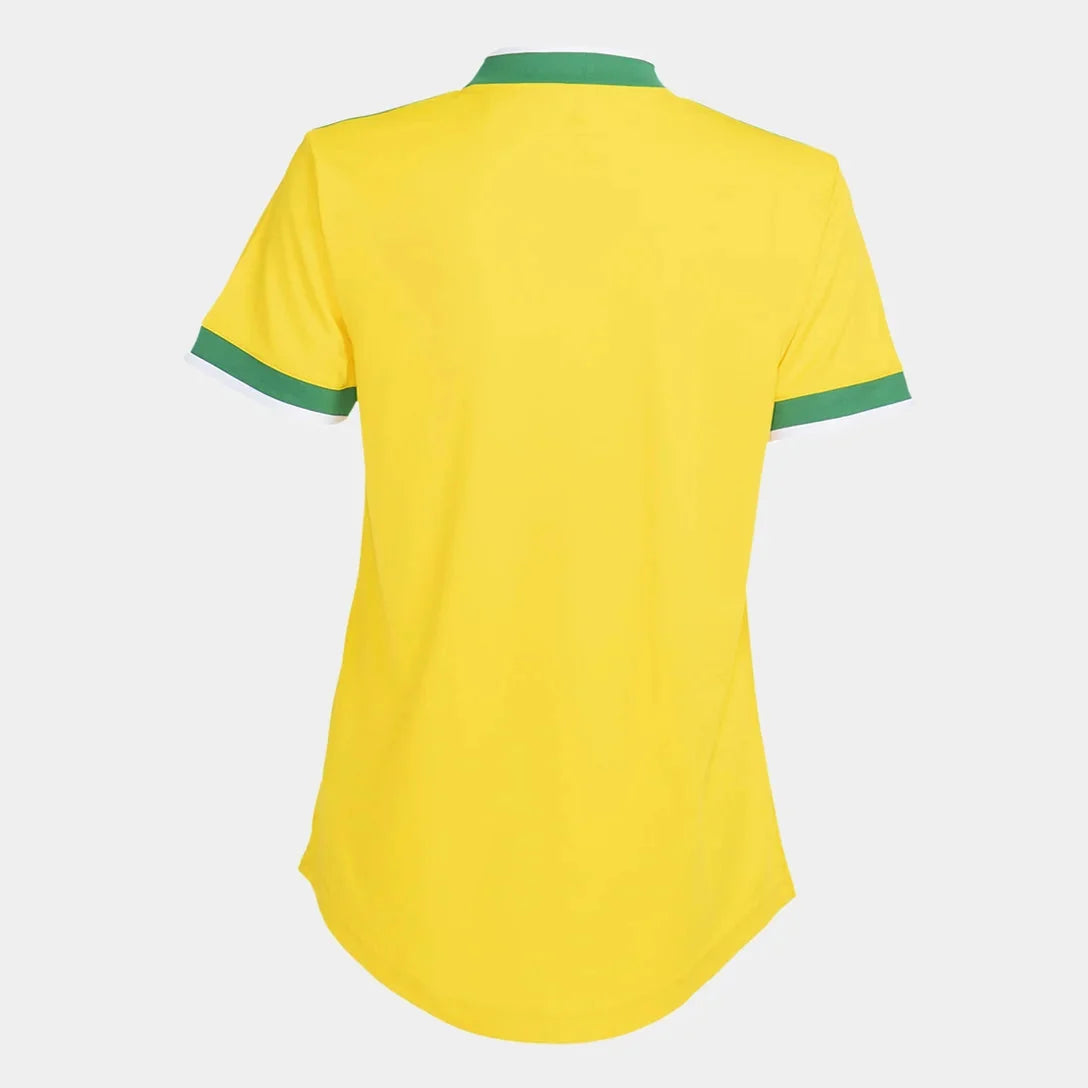 Camisa Feminina Flamengo Brasil 2026 - Amarelo+Verde