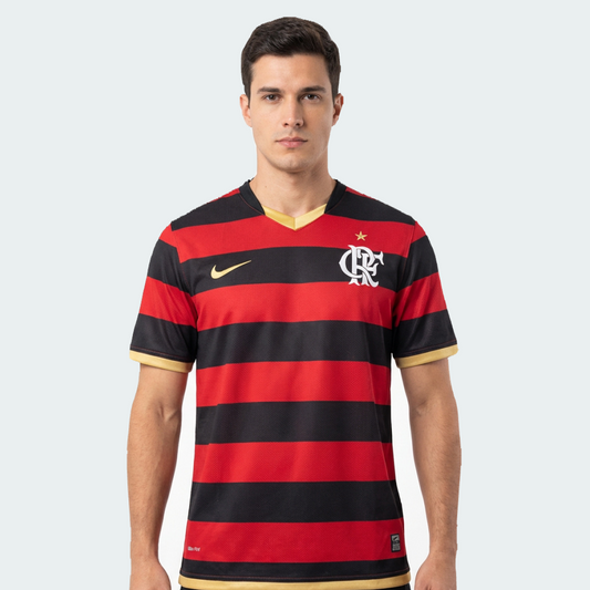 Jersey Flamengo Retro 2009 Vermelha e Preta