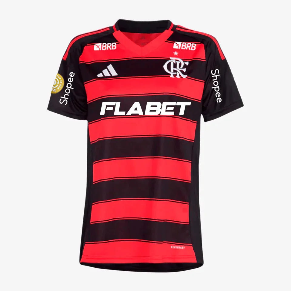 Jersey Women's Flamengo 2025/26 I with Sponsors + Patch Mundial