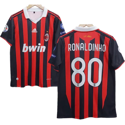AC Milan Ronaldinho Embroidery Retrô Jersey