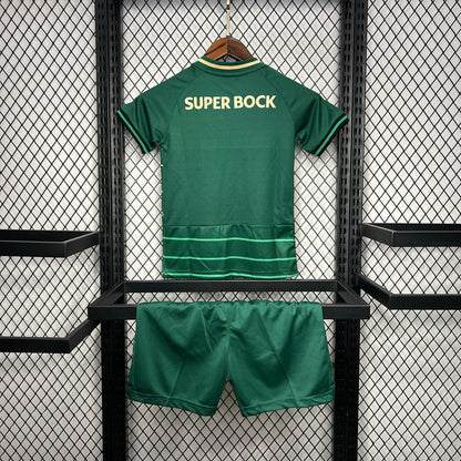 Conjunto Infantil Sporting Away 2024/25 - ÚLTIMAS UNIDADES! 🔥💚