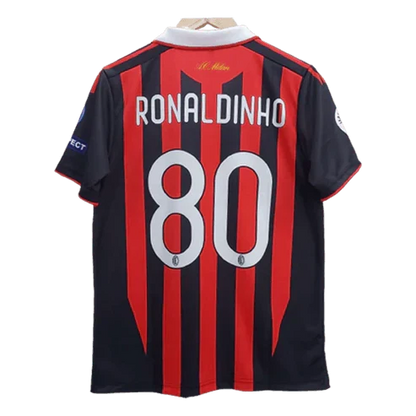 AC Milan Ronaldinho Embroidery Retrô Jersey