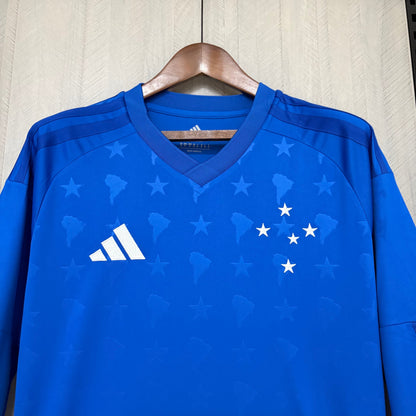 Cruzeiro I 26/27 Long Sleeve - Azul Royal - Fan Version COM Patrocinio