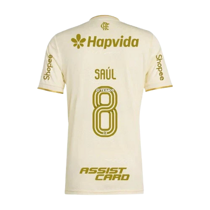 Manto Flamengo Jogo 3 2025/26 – Fan version All Sponsor #8 Saúl