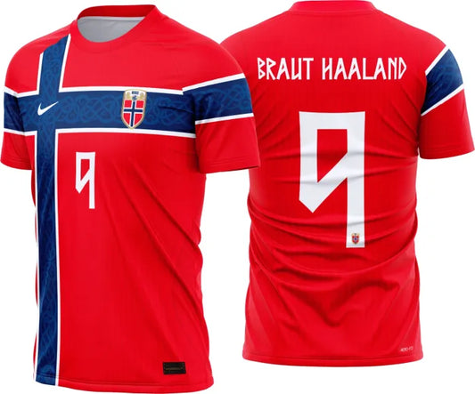 Norway World Cup 2026 home - Fan Version #BRAUT HAALAND #9