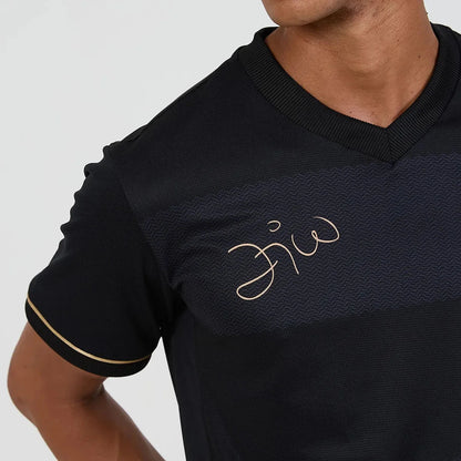 Jersey Flamengo Zico 1981 Preto e Ouro Retrô Men's