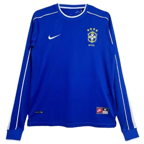 Brazil 1998 I Away Jersey - Long Sleeve Retro Version