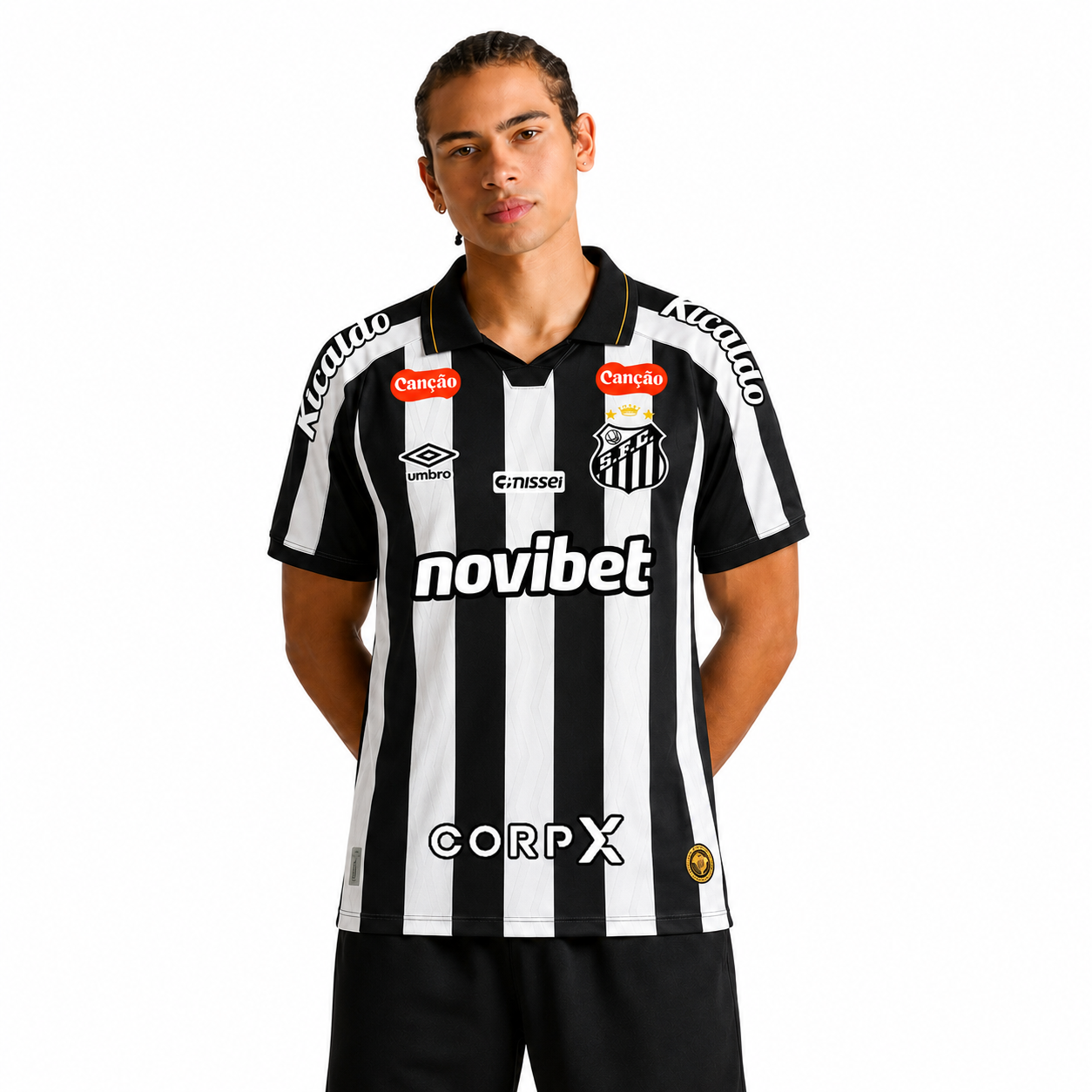 Santos 2027 Home Fan Version com patrocinios | Jersey Zone Store