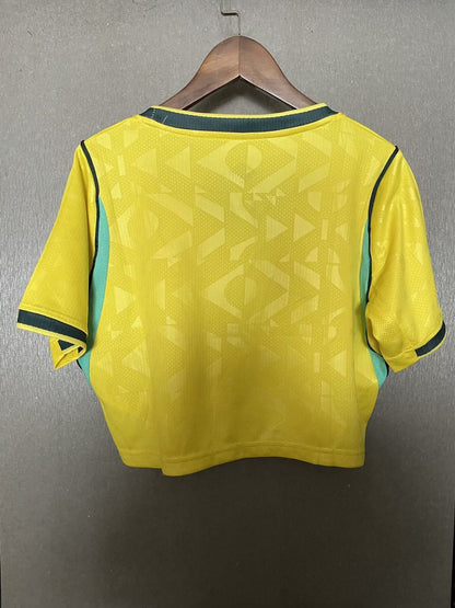Cropped Brazil Women home 2025 - Fan Version  Brasil
