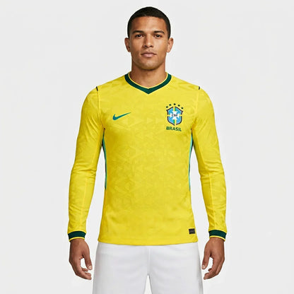 Brazil 2026 Home Player Version Long-Sleeve Jersey [Slim Fit]